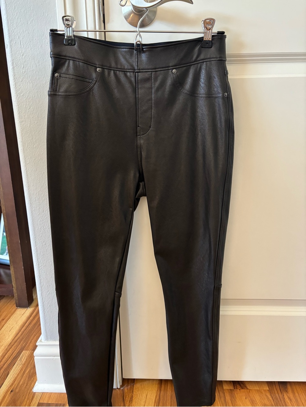 SPANX Black Faux Leather Leggings - Picture 1 of 5